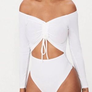 White long sleeve body suit